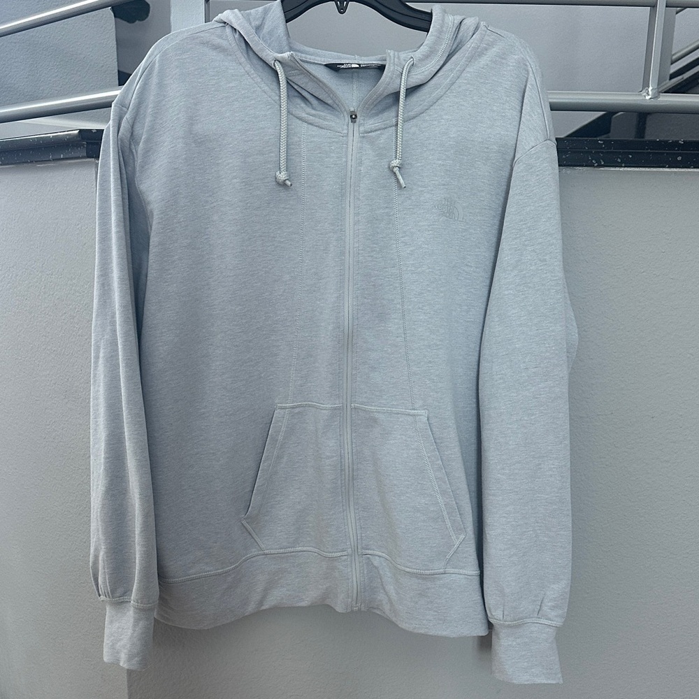 The North Face Light Gray Women's Zip Hoodie XXL